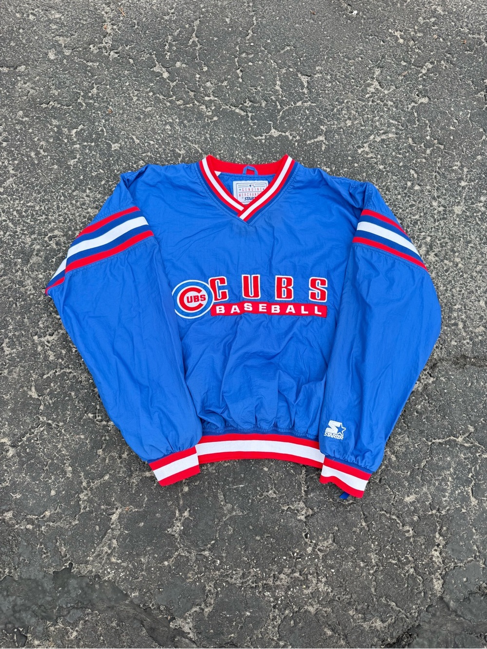 1990’s Chicago Cubs Vintage Starter Pullover Windbreaker - Blue/Red